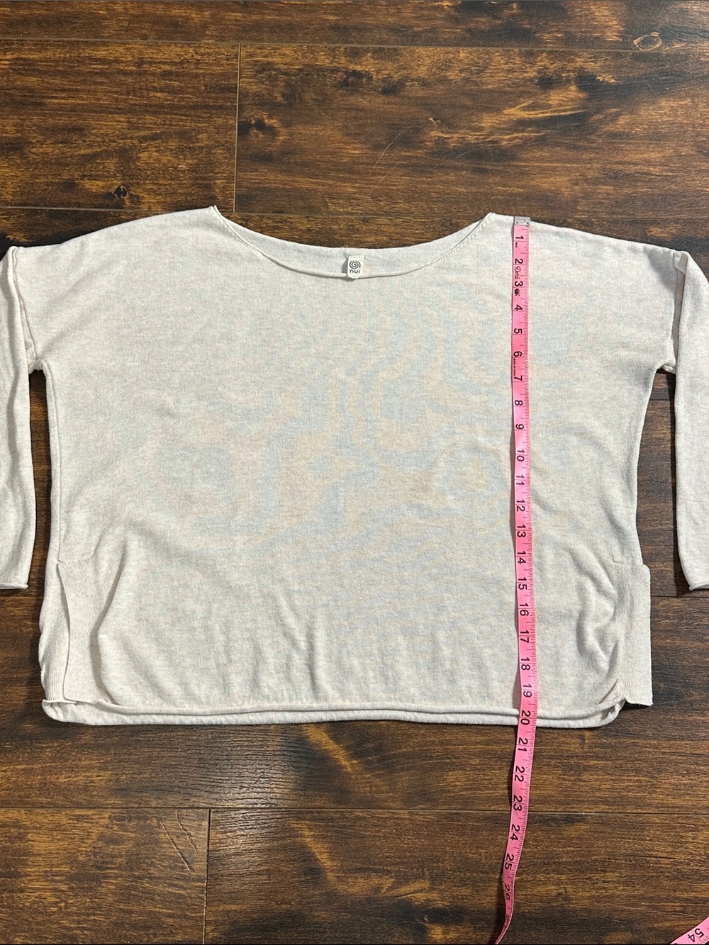 🤎 Nui Organics 100% Organic Cotton Boxy Oatmeal Top S - Picture 5 of 6